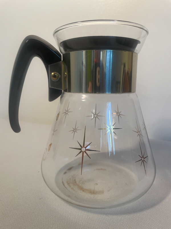 Vtg Retro Clear Glass Teapotvtg 1960's Pyrex Glass 